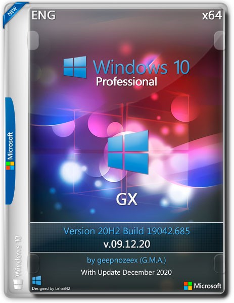 Windows 10 Pro x64 20H2.19042.685 GX v.09.12.20 (ENG/2020)