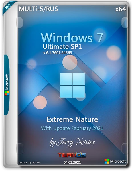 Windows 7 Ultimate SP1 x64 Extreme Nature by Jerry_Xristos (MULTi5/RUS/2021)