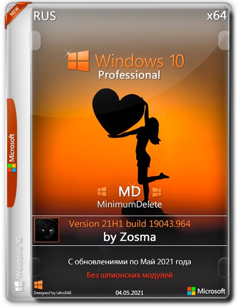 Windows 10 Pro x64 MD 21H1.19043.962 by Zosma (RUS/2021)