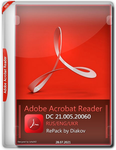 Adobe Acrobat Reader DC 21.005.20060 RePack by Diakov (RUS/ENG/UKR/2021)