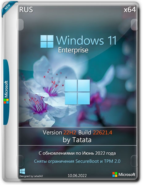 Windows 11 x64 Enterprise 22H2.22621.4 by Tatata (RUS/2022)