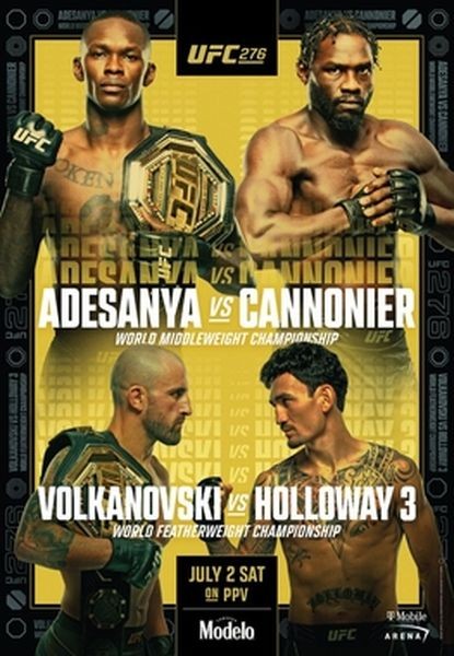 Смешанные единоборства. UFC 276: Исраэль Адесанья - Джаред Каннонье / Основной Кард / UFC 276: Adesanya vs. Cannonier / Main Card (2022/IPTV 1080i)