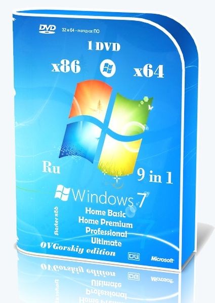 Microsoft® Windows® 7 SP1 x86/x64 Ru 9 in 1 Update 10.2023 by OVGorskiy 1DVD