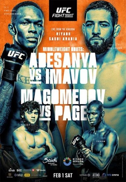 UFC Fight Night 250: Адесанья vs. Имавов / UFC Fight Night 250: Adesanya vs. Imavov (2025/HDTVRip 720p)