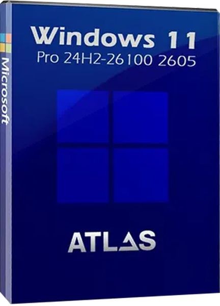 Windows 11 Pro 24H2 (v.26100.2605) with AtlasOS (Игровая сборка) (RUS/2025)