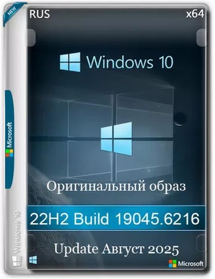 Windows 10 Pro 22H2 Build 19045.6216 Full Август 2025 (RUS/2025)