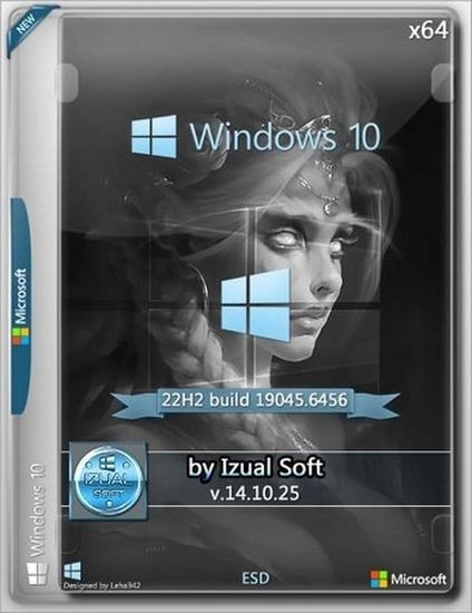 Windows 10 Pro 22h2 Build 19045.6456 by Izual Soft v14.10.25 (RUS/2025)