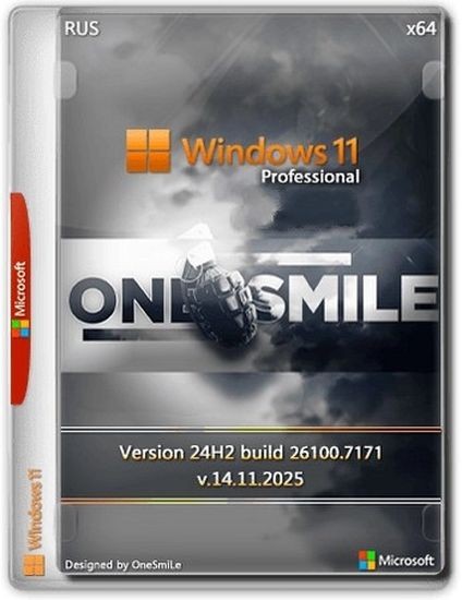 Windows 11 Pro by OneSmiLe 24H2 build 26100.7171 (RUS/2025)
