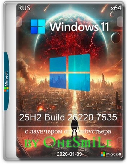 Windows 11 25H2 build 26220.7535 by OneSmiLe (RUS/2026)
