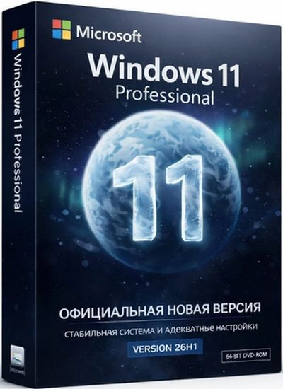 Windows 11 26H1 Pro 28000.2525 (RUS/2026)