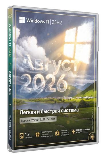 Windows 11 Pro 25H2 26200.9168 (RUS/2026)