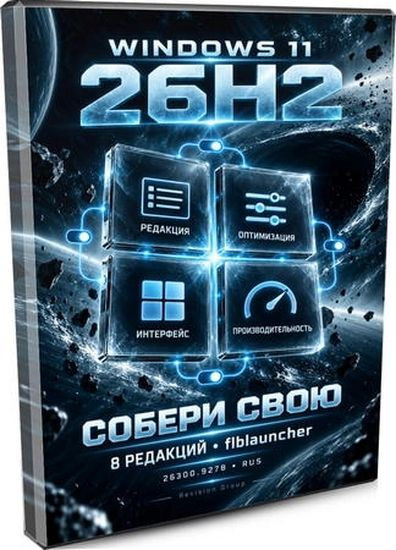 Windows 11 26H2 с Flibustier Launcher 26300.9278 by Revision (RUS/2026)