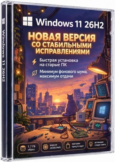 Windows 11 со стабильными исправлениями 26H2 Pro 26300.9445 (RUS/2026)