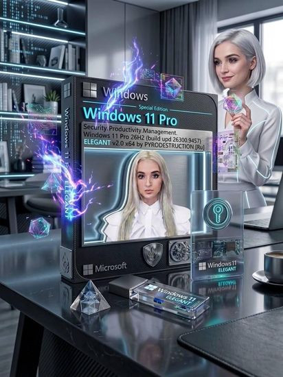 Windows 11 Pro 26H2 (build upd 26300.9457) ELEGANT v2.0 x64 by PYRODESTRUCTION (RUS/2026)